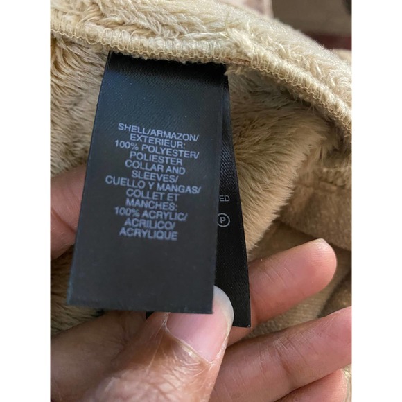 Vintage Claiborne Jacket Women Size L Tan Fall Spring Casual - Picture 9 of 10